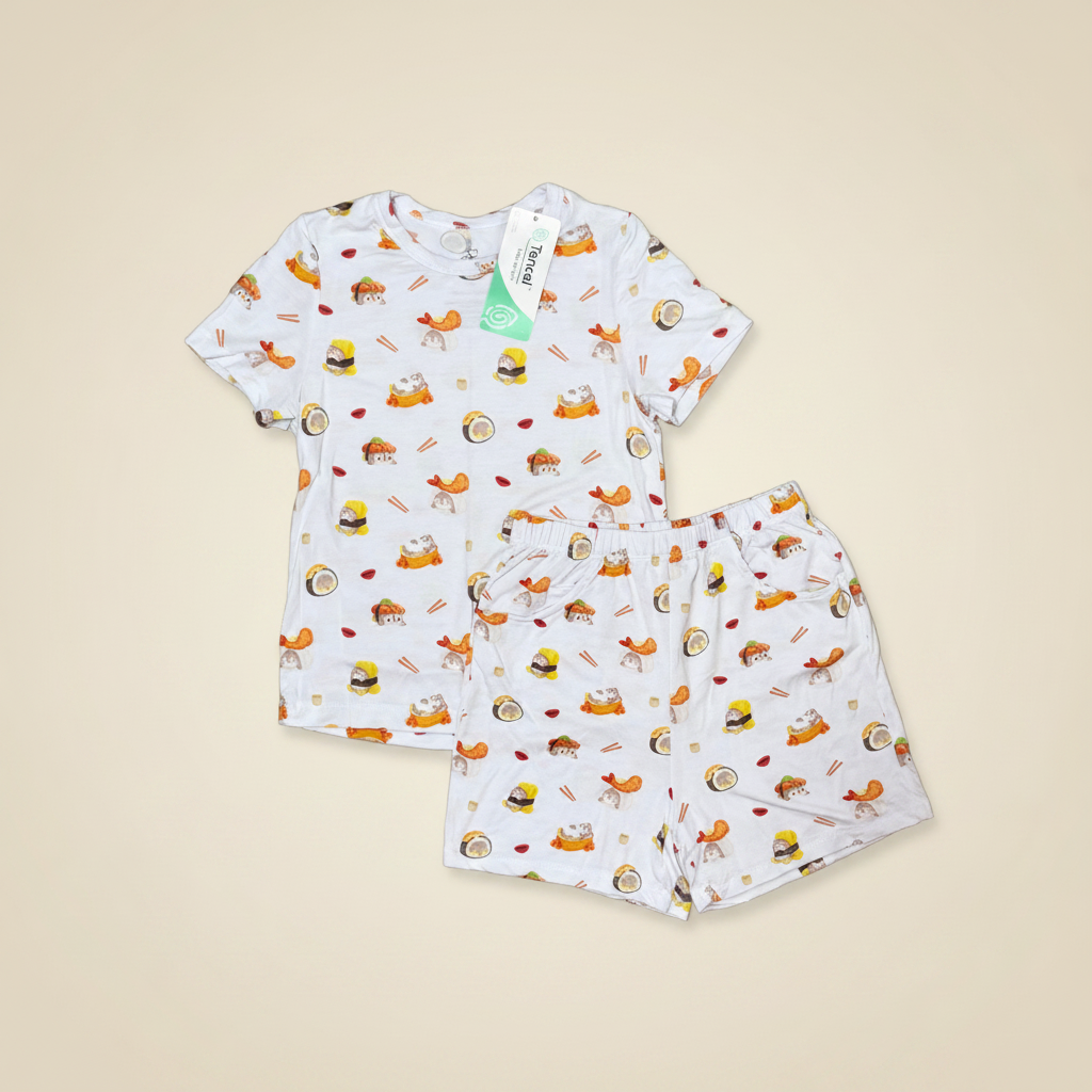 TENCEL™ Daywear Set - Penguin Sushi Party