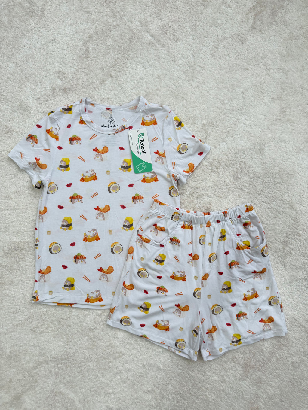 TENCEL™ Daywear Set - Penguin Sushi Party