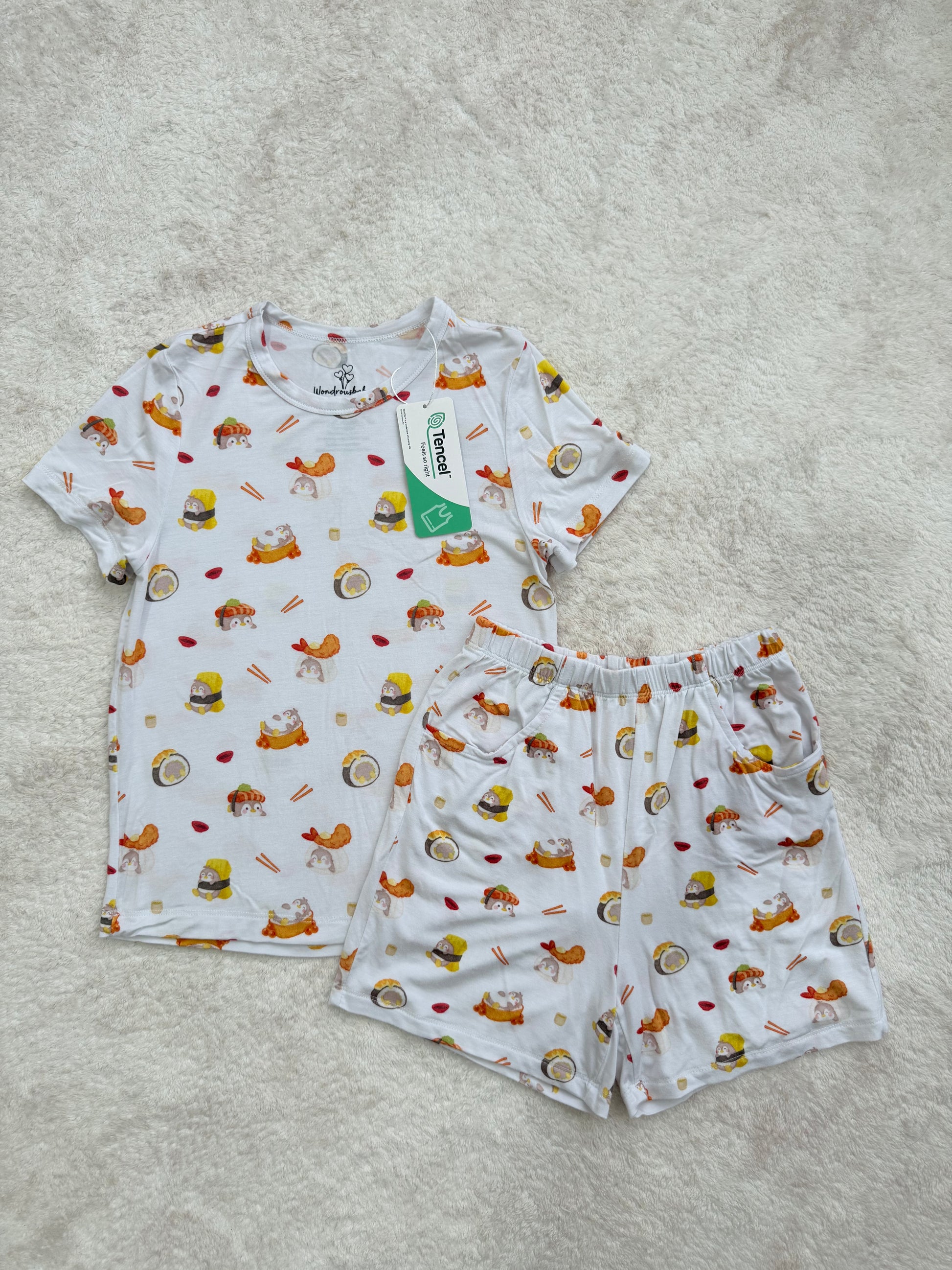 TENCEL™ Daywear Set - Penguin Sushi Party