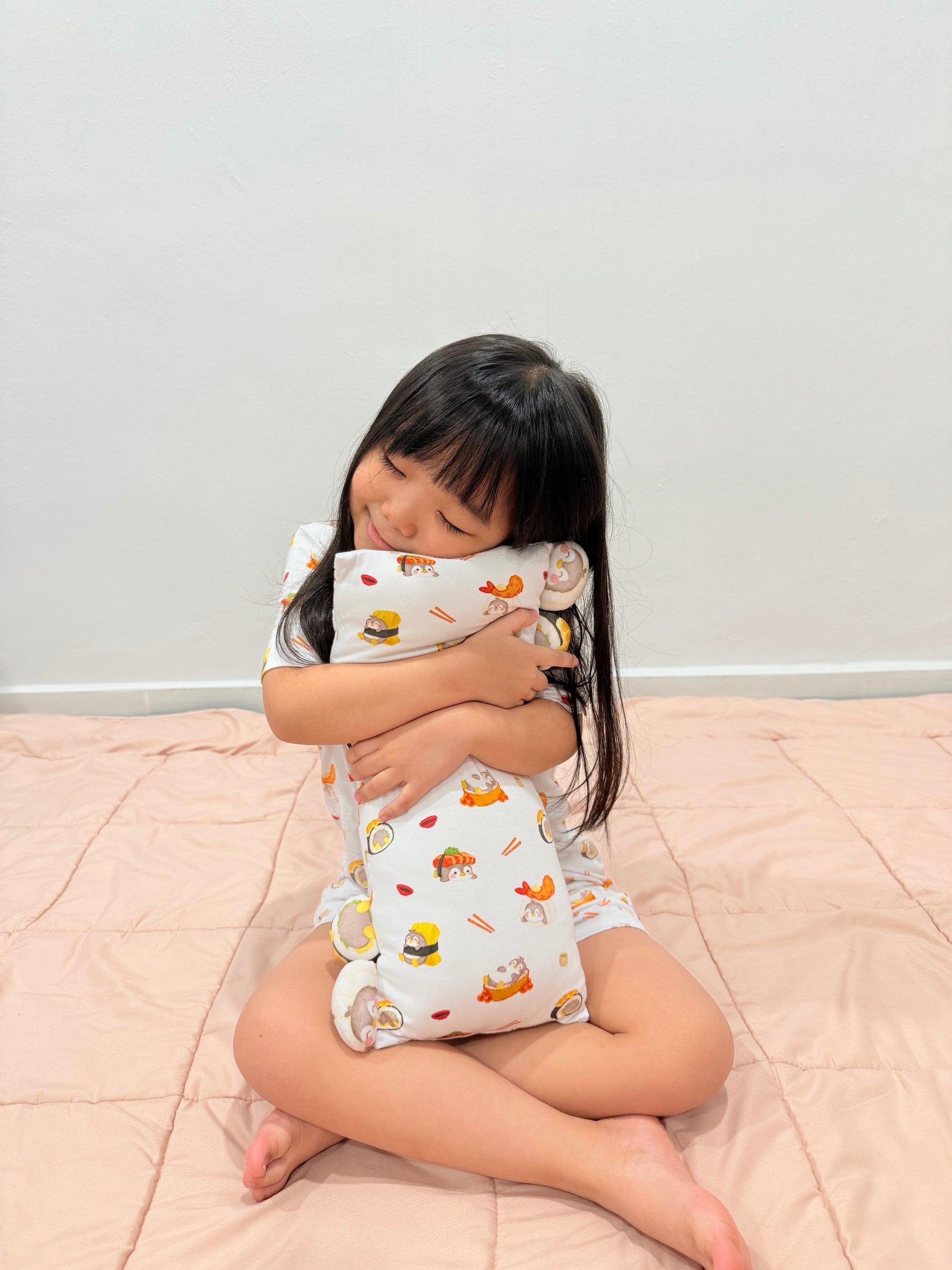 Snuggly Bamboo Pillow - Penguin Sushi Party