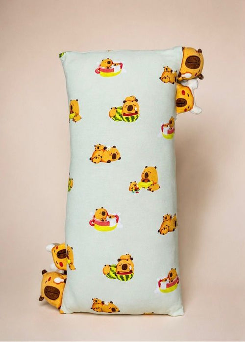 (Preorder) Snuggly Bamboo Pillow - Capybara Cuddle